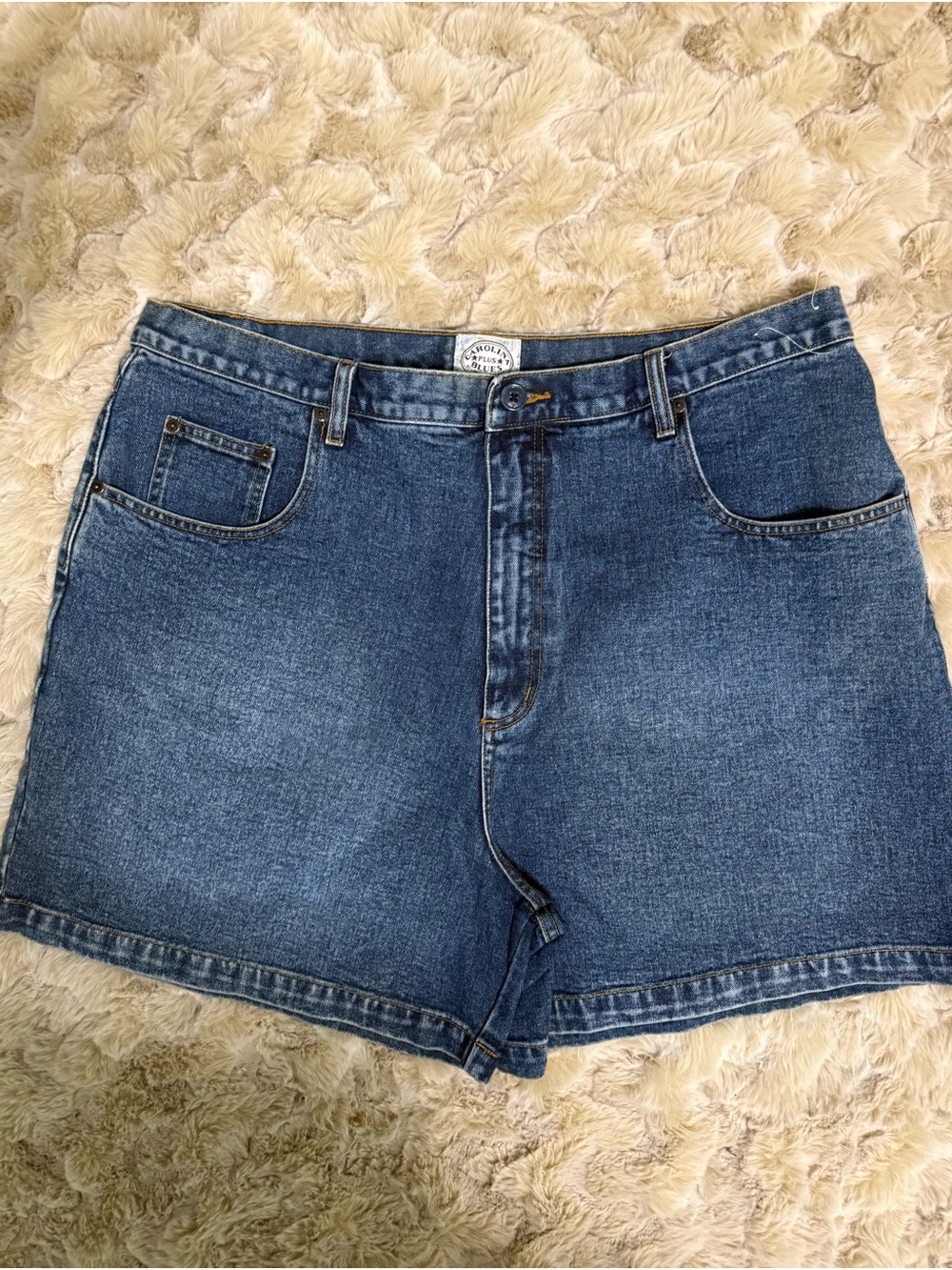 Carolina Blues Classic High-Rise Blue Denim Women’s Shorts